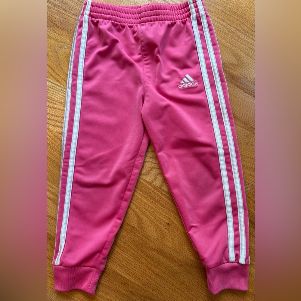 Adidas Kids Pink Warm Up Set - Picture 6 of 7